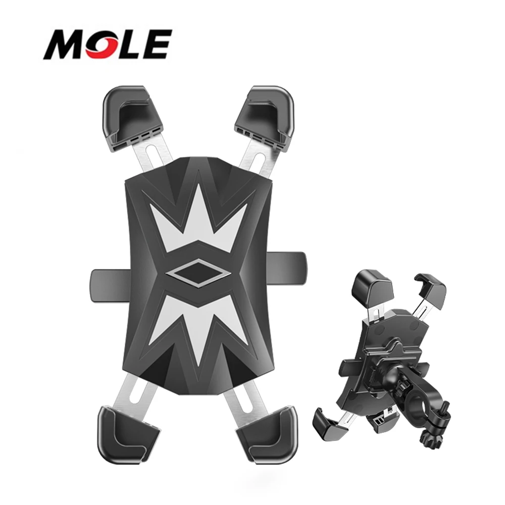 

Mole Mole Hot Selling Waterproof Bike Phone Holder Universial Bicycle Accessories Mobile, Black/gold