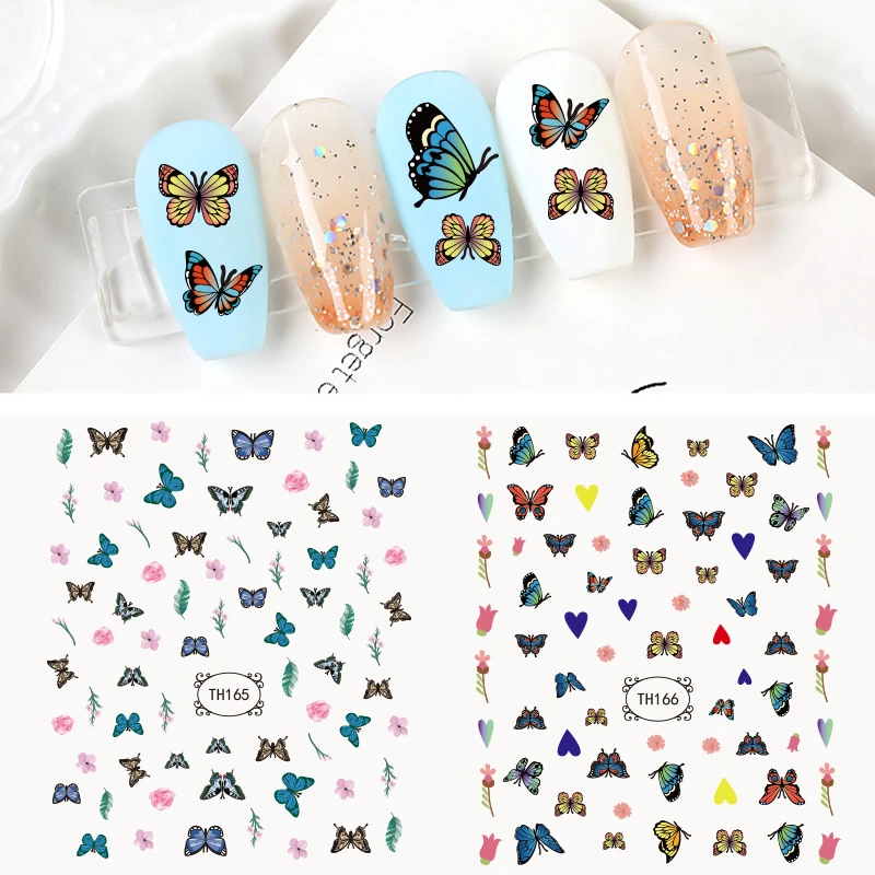 

Beautysticker Sticker Decals Stickers for Nail Art Butter Fly Laser Holographic Butterfly Nail Decal