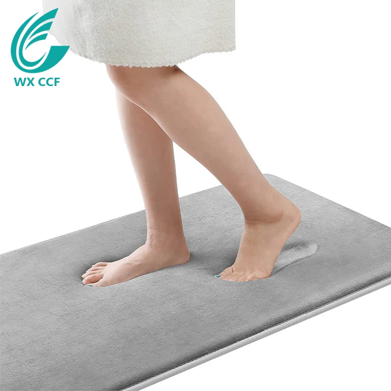

WXCCF Soft comfortable custom bathroom water absorbent washable non slip memory foam bath mat set