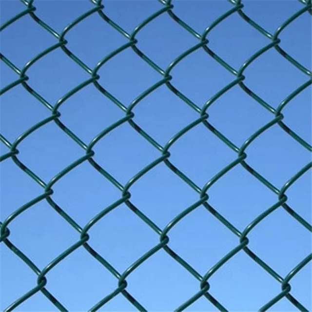 

Factory supply PVC coated chain link fence with good quality for sale, Sliver or green