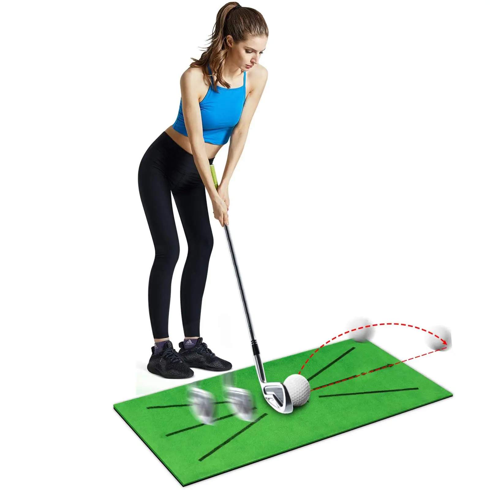 

Mini Golf Hitting Mat Course Non-Slip Foldable for Driving Chipping Putting Golf Practice Training Aids Indoor Outdoor