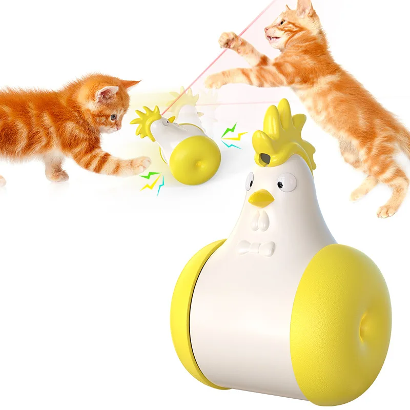 

Dropshipping Cat Teaser Tumbler Toy Funny Pet Training Tool Cat Educational Tumbler Toy Pet Supplies, Blue,orange,yellow,sky blue