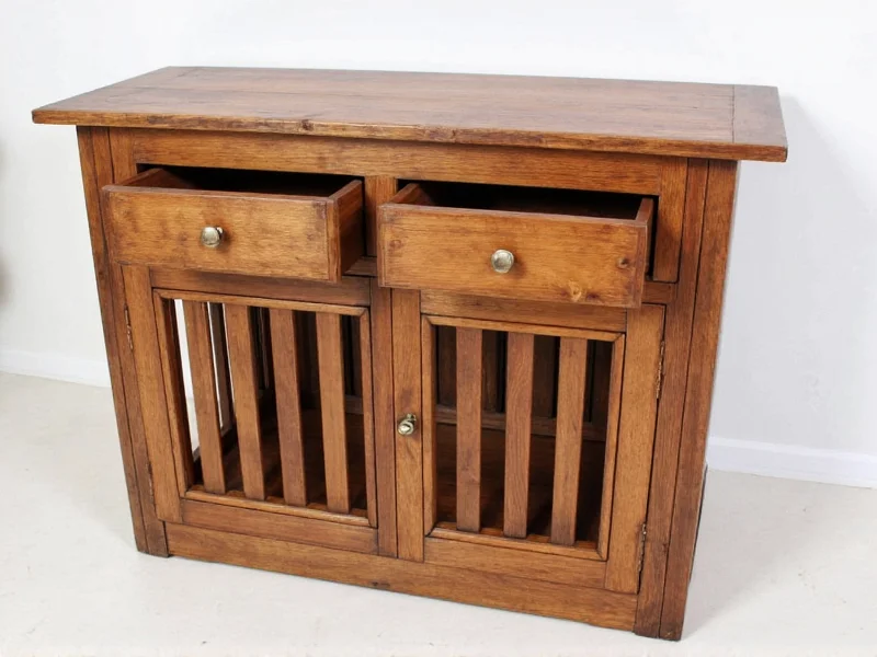 DIY Dog Crate Console Table with Hidden Storage