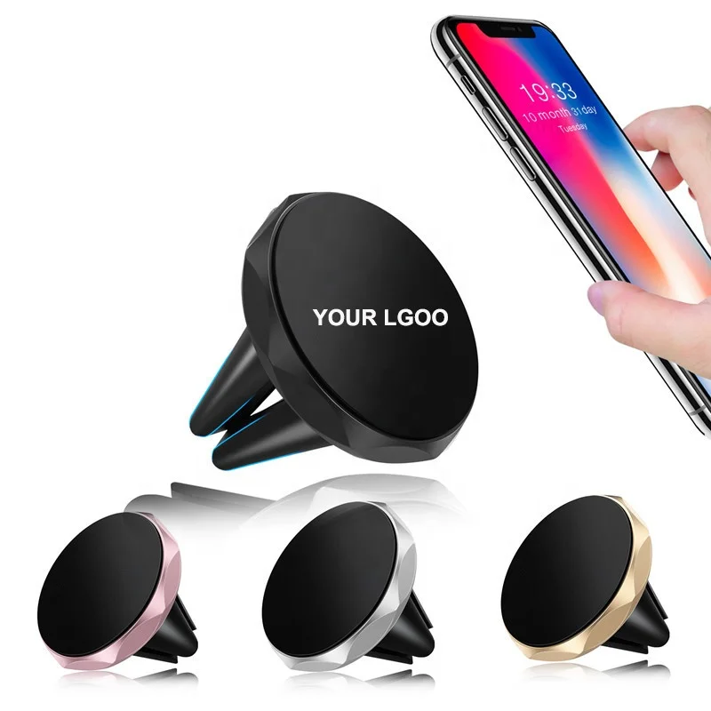 

2021 Newest Product Hot Selling Smartphone Car Holder air vent magnetic car mount mobile phone holder car OEM Logo, Gold/silver/rose gold/black