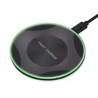 

Universal 10W Fast Charge QI Wireless Charger For iPhone 11 Pro Max For Samsung LED Light Portable Fast Wireless Charger Pad