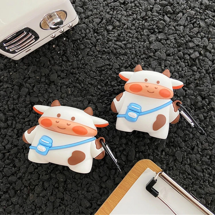 

Cute Cartoon Cow Wireless Headset Covers For Airpods 1 2 Soft Silicone Cases For Air Pods Pro Protective Case