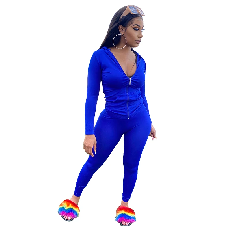 

Autumn two-piece set The new Sportsuit with drawstring hoodie and trousers