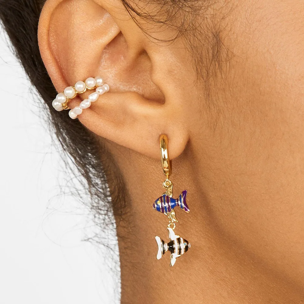 

Elegant Adjustable Women Fashion Jewelry Natural Freshwater Pearl Non Pierced 2023 Ear Cuff Clip On Earrings