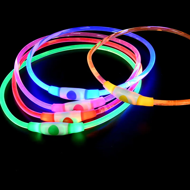 

Led Light Up Personalized Dog Collar Fashionable Luminous Charging Safety Led Pet Collar, Blue,red,yellow,green,pink,orange