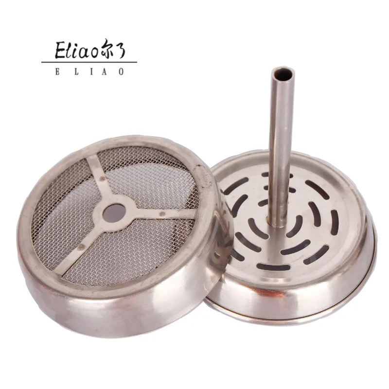 

Yiwu Eliao New Design Stainless Steel Metal Shisha Hookah Bowl Head Charcoal Holder Heat Keeper Stainless Steel Metal bowl