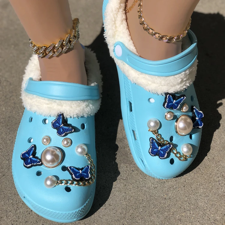 

EVA Warm Winter Garden Clogs women's Fur Lined Clogs Men's and Women's Clog Fuzzy Slippers Winter Slippers House Shoes, Customized color