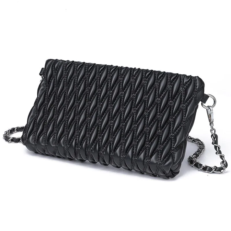 

European And American Fashion Trend Fold Bags New Hot-selling Ladies Messenger Bags Rhombus Pu One-shoulder Chain Bags YGH469