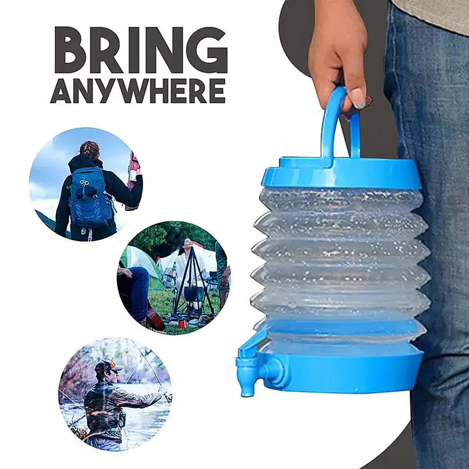 

Amazon 7.5L Outdoor Camping Foldable water storage carrier water container bucket, As shown on pics