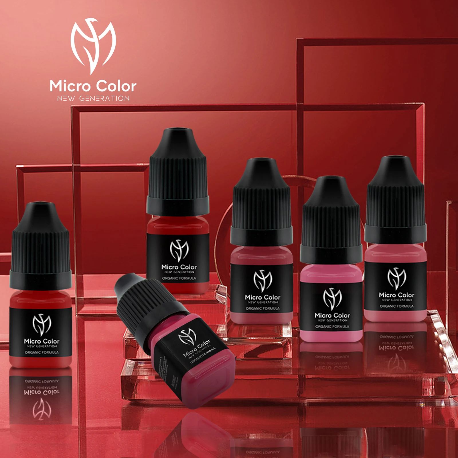 

New Generation Micro Color Set 95% Color Retention Permanent Makeup Pigment Optimized Formula PMU INK for Lip Blush Machine