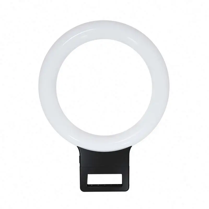 

2020 Mini Portable Selfie Ring led Light With 36 Led Bubbles USB Rechargeable Portable for Phones Pads Makeup Mirrors-Black