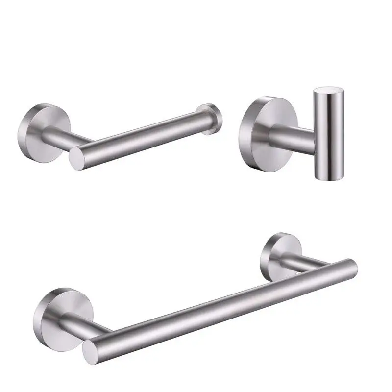 

Modern brushed sanitary ware accessory set wall mounted bathroom product, Brushed nickel