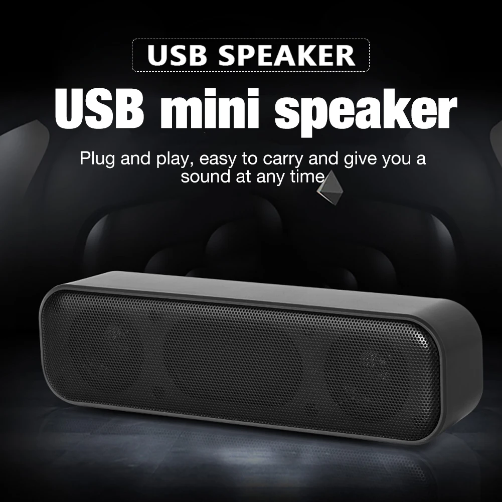 USB Computer Speaker Mini Portable Soundbar Speaker USB Powered Stereo Loudspeaker for PC Desktop Laptop - ANKUX.COM