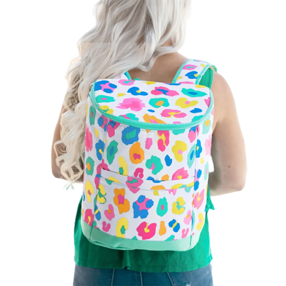 

New Colorful Tie Dye Fun Leopard Cooler Backpack