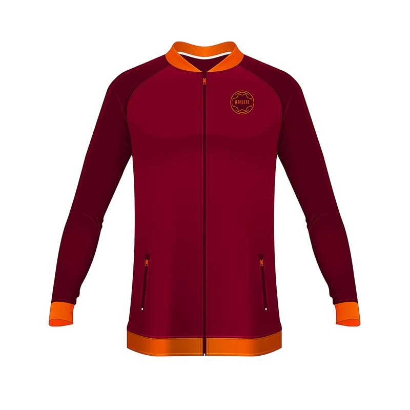 

China supplier sales red breathable retro printing soccer jersey and tracksuit, Custom color