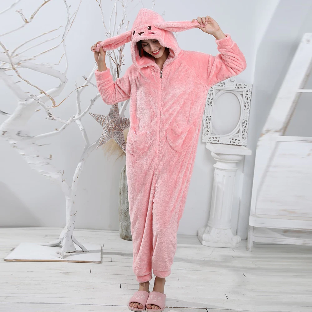 

Sublimation pink onsie pijama monos enterito jumpsuit pyjama unicorn full body animal winter thick onesies pajamas for women