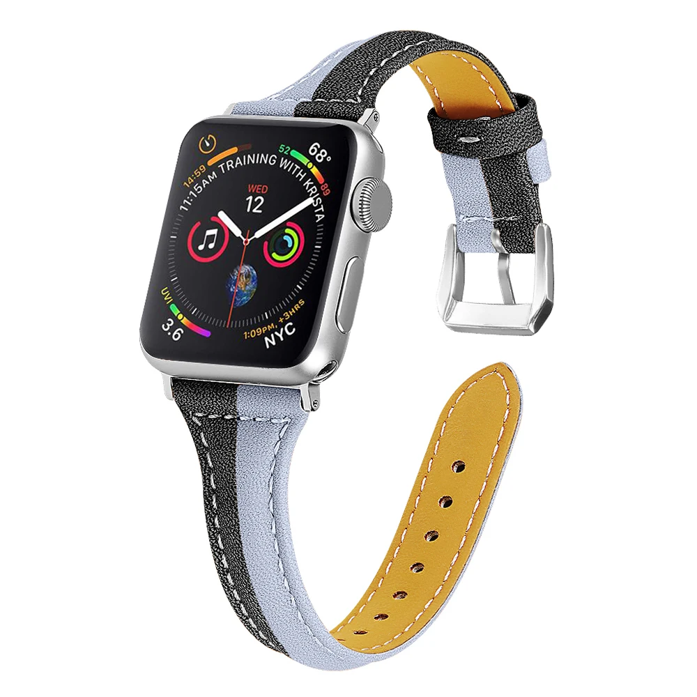 

Amazon Hot Selling Genuine Leather Watch Strap Band For Apple Watch 1 2 3 4 5 6 Se,For Apple Watch Band