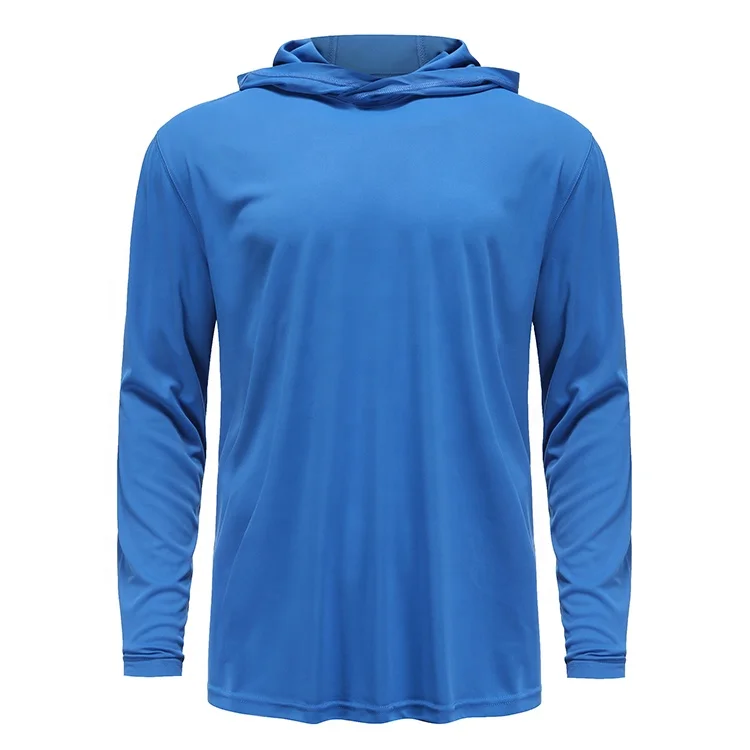 

High quality microfiber long sleeve blank plain fishing hoodie UV protection quick dry, Stock color or customize color