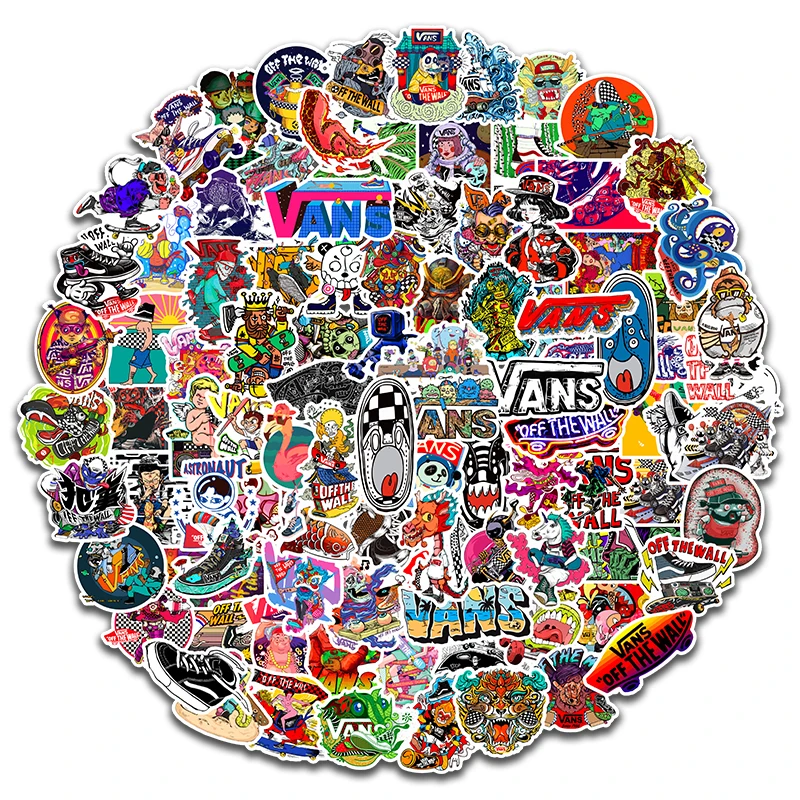 

100 pcs Vinyl Sticker for Snowboard Laptops Cars Motorcycle Bike Luggage, Multiple colour
