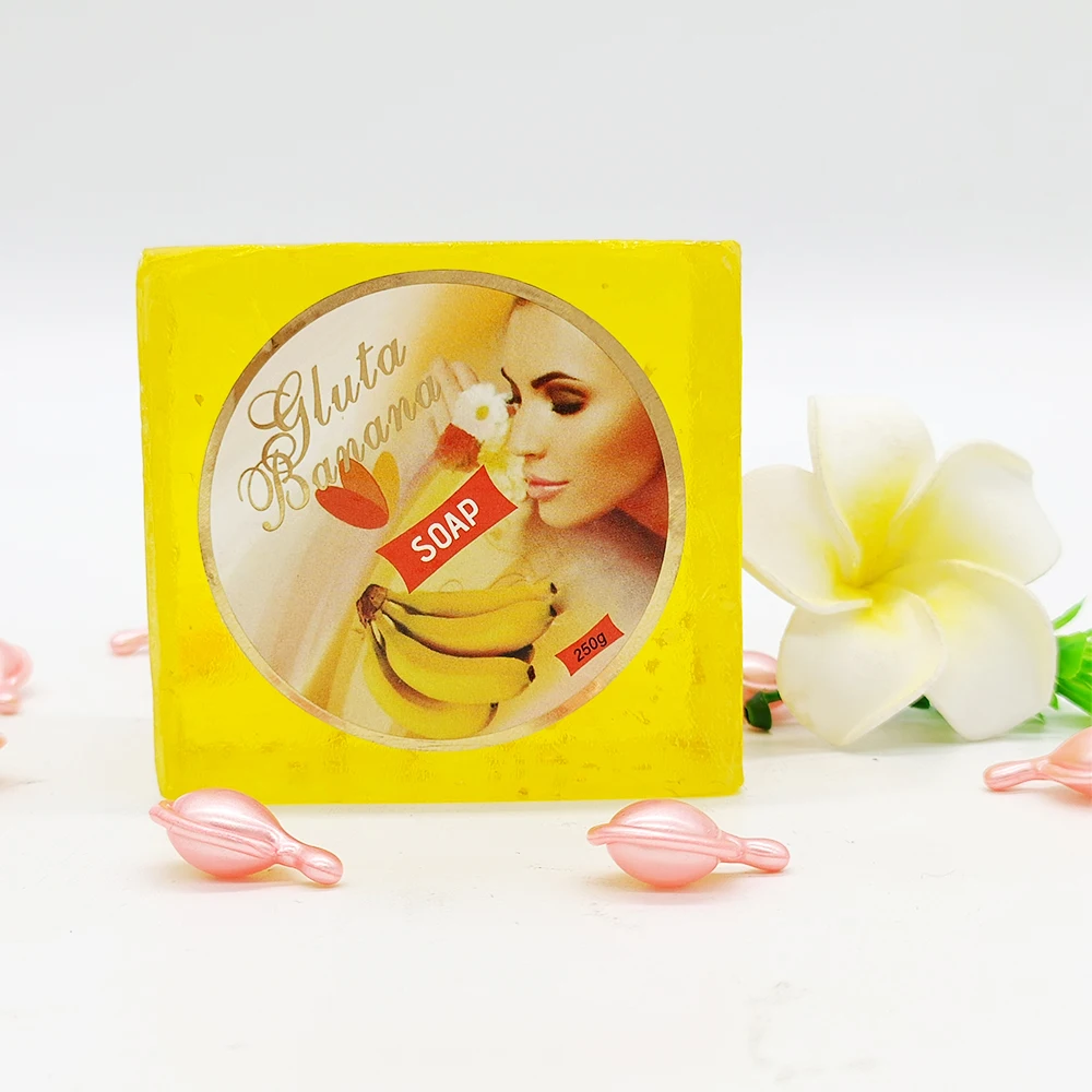 

Gluta Banana whitening eliminating dark spots pimples dark circles stretch marks soap