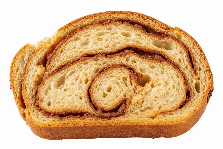 Perfectly toasted slice of Pepperidge Farm cinnamon swirl bread showing golden brown color and visible cinnamon swirls