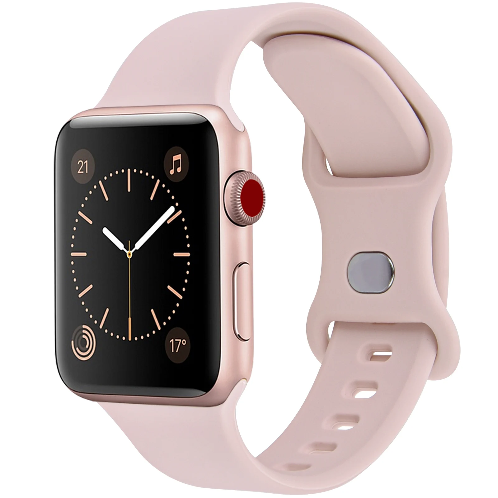 

Soft Silicone Sport Replacement Straps Compatible For Apple Watch Series 3 4 5 6/SE 38mm 40mm 42mm 44mm, All color is available