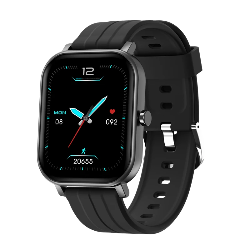 

2021 1.69 inch S10 Smart Watch Men Fitness Tracker Heart Rate Sleep Alarm Clock Women Smartwatch for Android IOS Phone, Black white