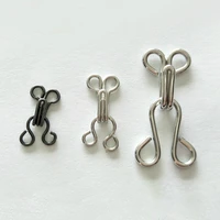 

Garment fur silver metal sewing hook and eye for dresses