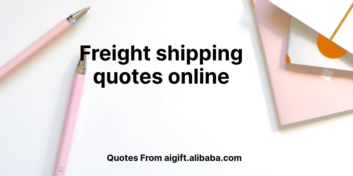 freight shipping quotes online