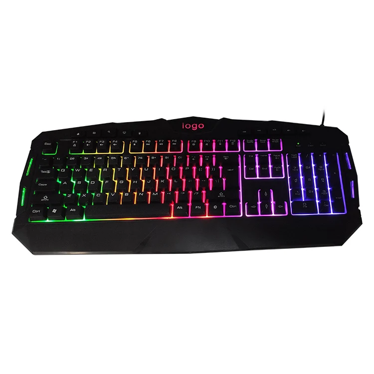 Gaming LED lighting Keyboard USB Ergonomic Backlit Wired Fashional Gaming Keyboard