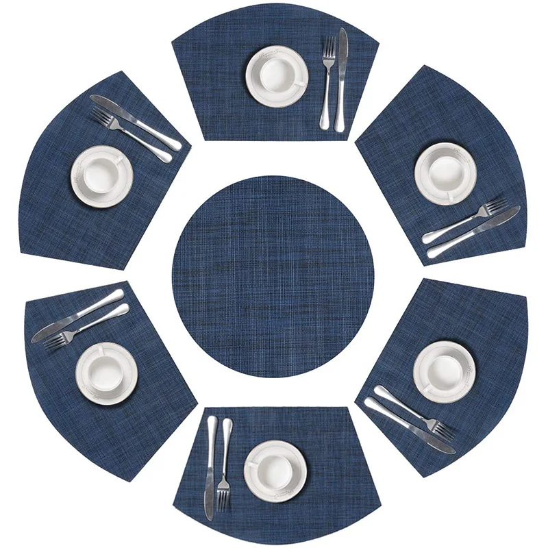 

Wholesale nordic style non-slip placemat double sided waterproof placemats heat-insulation pvc placemat for dining table