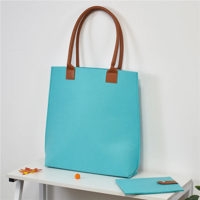 

2022 trending hot products women bags felt shoulder bag tote felt handbag felt shopping bag, Customizable