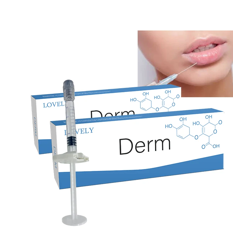 

Realce reticulado do labio da injecao do acido hialuronico reticulado