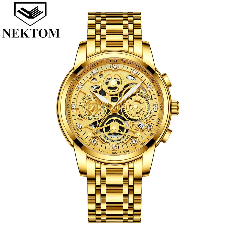 

2020 Men Sports Watch Top Brand Luxury Gold Big Male Wristwatch Man Quartz Men's Hollow Sports Watches
