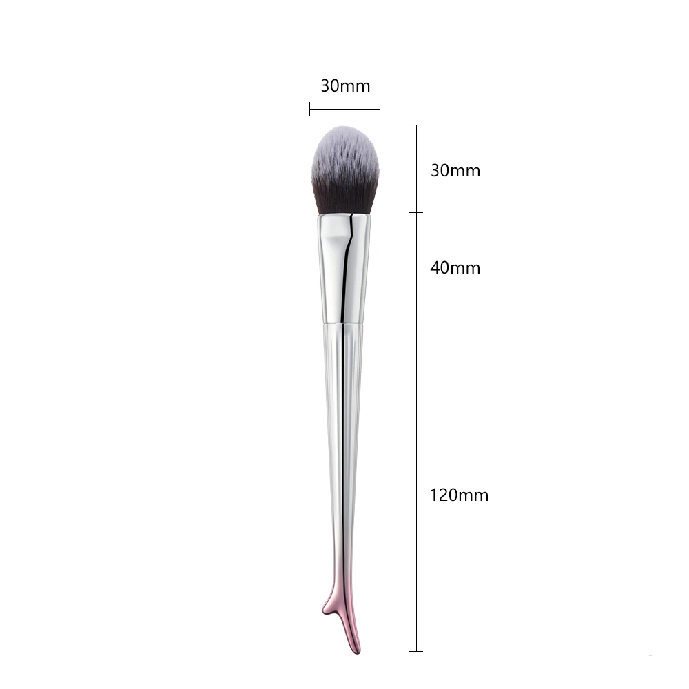 Apsara Deer Flat Head Face Foundation Bronzer Powder Blush Brush for Beauty Blending Liquid Powder Smoothing Face Brush