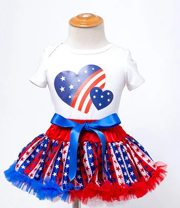 

High quality USA 4th of July shoes headband romper tutus set, As picture showed