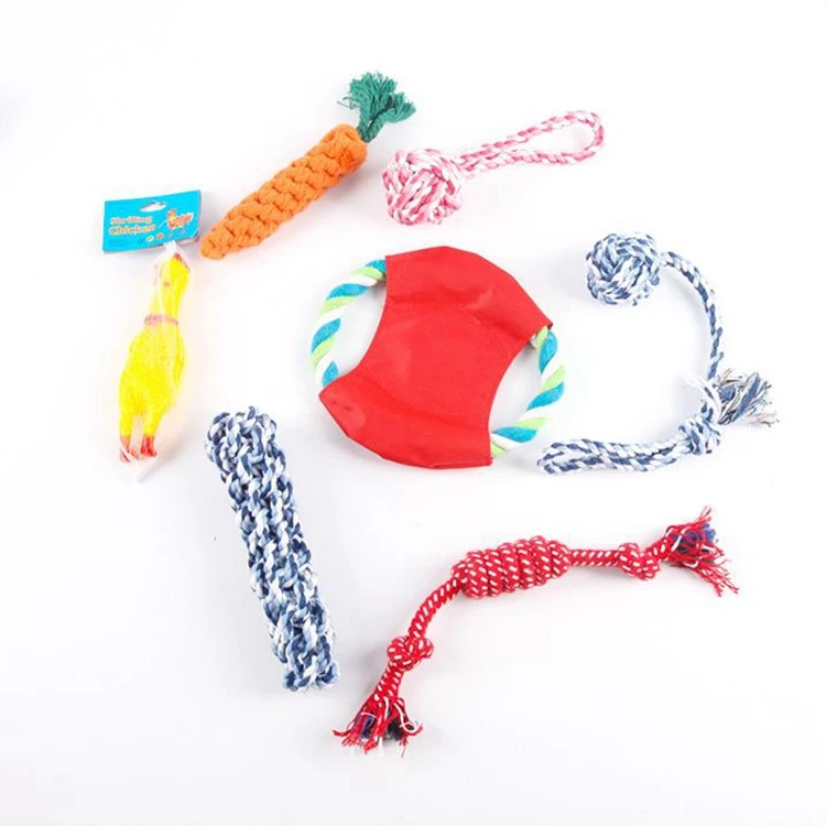 

High qunlity cotton hemp rope ball pet toy set Chew Accessories Toys Ball Set