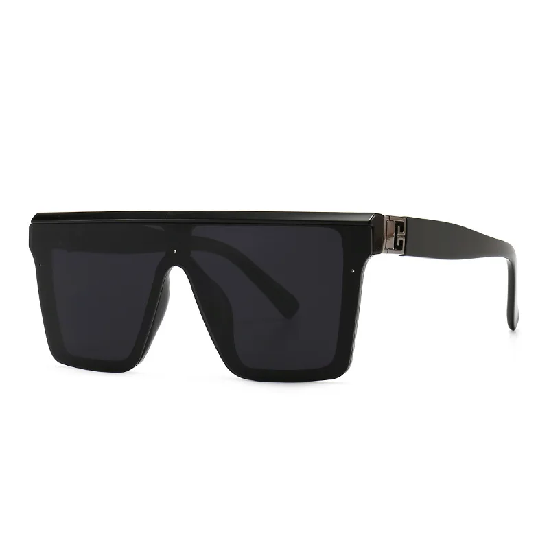 

2023 Women retro big frame square oversized sunglasses vintage flat top shield sport sunglasses