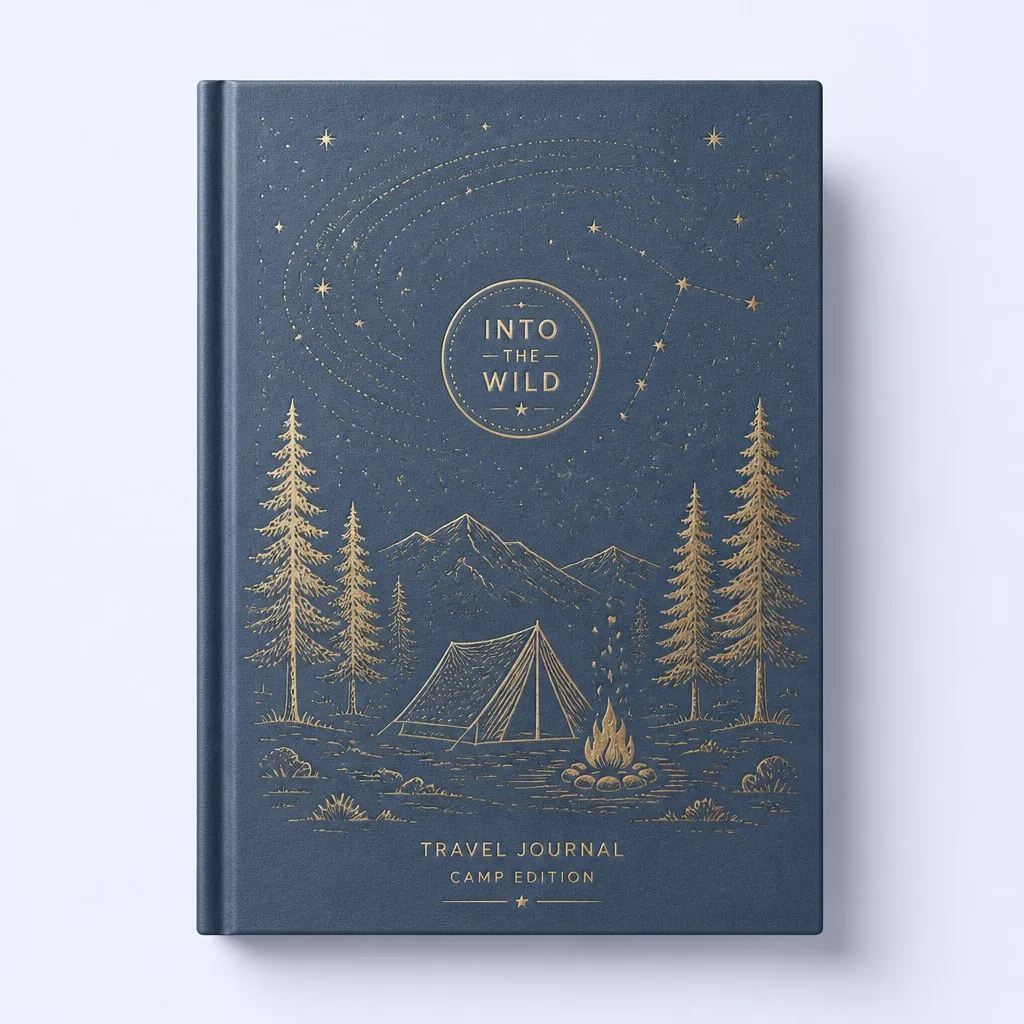 Travel Journal - Starry Wilderness Camp Edition in Slate Blue
