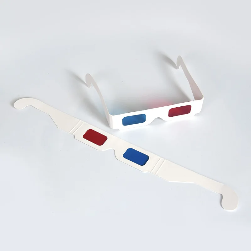 

SKYWAY Universal Paper Anaglyph 3D Glasses Paper 3D Sunglasses View Anaglyph Red/Blue 3D Glass For Movie Video