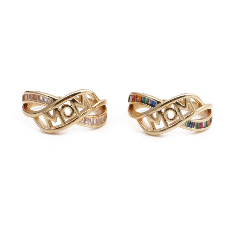 

Fashion handmade cz storage for rings mother gift love Mom Ring