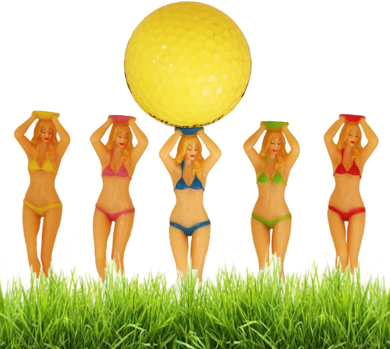 

Plastic Sexy Bikini Girl Golf Tees blonde bombshell