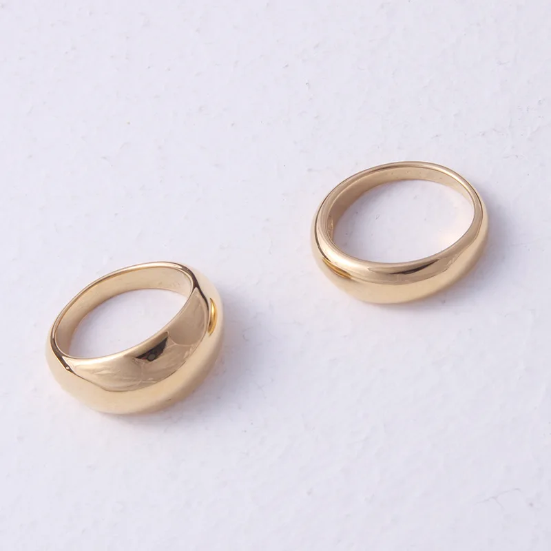 

Stainless steel Jewelry 18K gold wholesale Arc Gradually wider Fine polishing Advanced Rings