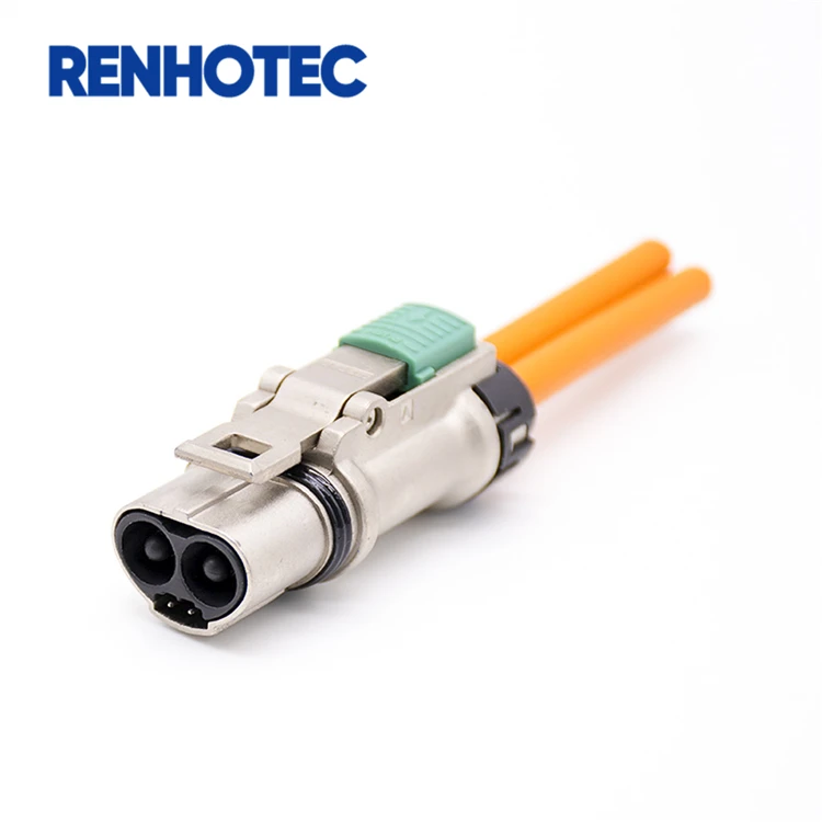 HVIL New Energy 2POS of 3.6mm 16A - 35A Straight Metal Plug Electric Vehicle Connector