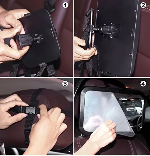 2020 Amazon New Arrival In-Car Baby Toy View Rear Mirrors Enovoe Giraffe Safety Wide Car Seat Mirror of car for baby