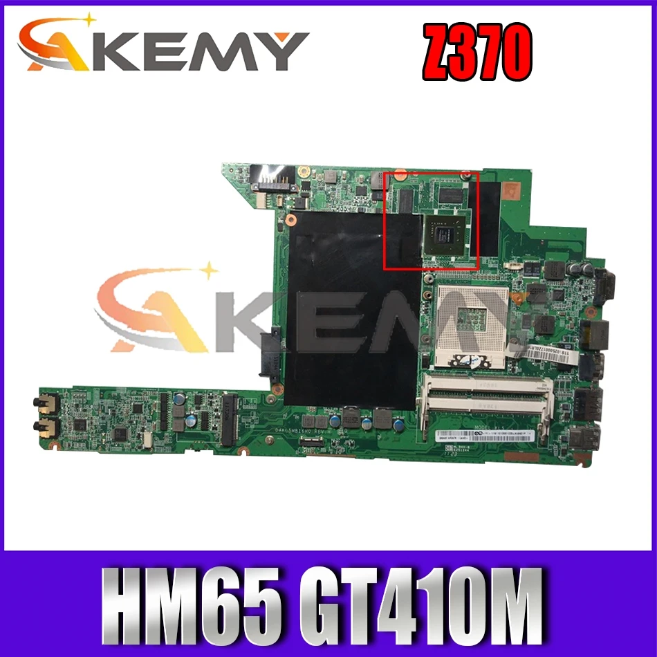 

Akemy DAKL5MB16H0 Motherboard For Z370 Laptop Motherboard PGA989 HM65 GT410M DDR3 100% Test